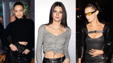 Gigi Hadid, Kendall Jenner, Bella Hadid, And Other Popular Models Embracing Hotness In Leather Skirts