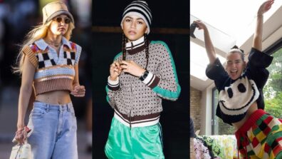 Gigi Hadid, Zendaya Coleman, And Dua Lipa Embracing Free Spirited Style In Knitted Winter Tops
