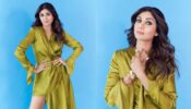 Gorgeous: Shilpa Shetty is beauty to behold in sheer olive-green wrap dress, see pics