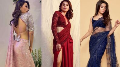 Hansika Motwani, Samantha Ruth Prabhu To Krithi Shetty Flaunting Midriff In Sarees; Fans In Awe