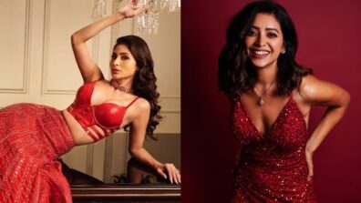 Hunting for perfect spicy red outfit inspiration for romantic date night? Mouni Roy and Asha Negi are here to your rescue