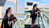 In Pics: Divyanka Tripathi picks ethnic blue jumpsuit turns airport into runway