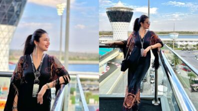 In Pics: Divyanka Tripathi picks ethnic blue jumpsuit turns airport into runway