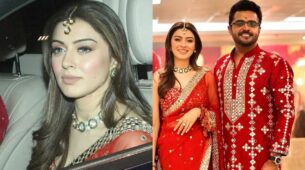 In Pics: Hansika Motwani’s pre-wedding Mata Ki Chowki with husband to be prompt traditions