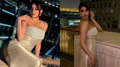 Janhvi Kapoor’s sequinned high-thigh slit white gown echoes glamour