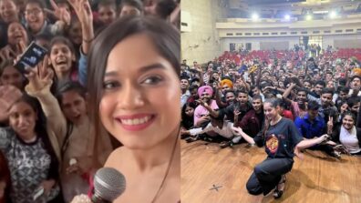 Jannat Zubair Rahmani gets ready for release of Punjabi film ‘Kulche Chole’, gets surrounded by fans in open auditorium