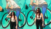 Jannat Zubair Rahmani is exploring Kite Beach in Jumeirah, Dubai, looks classy in strapless top and trousers with sunglasses