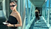 Jannat Zubair reverberates as ‘lady terminator’ in one-shoulder black outfit and square shades