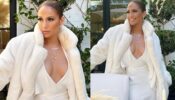 Jennifer Lopez Steals Glamour In A Plunging White Gown And Flaunts Her ‘Jennifer & Ben’ Necklace, Take A Look
