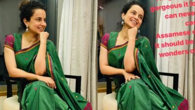 Kangana Ranaut is beauty personified in her simple green saree, see pics