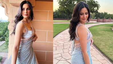 Katrina Kaif Looks Electrifying In Powder Blue Saree