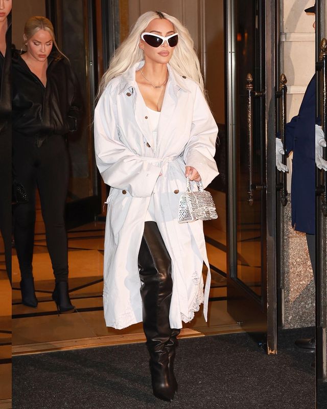 Kim Kardashian slays the oomph game in white trench coat, fans sweat - 0