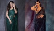 Kriti Sanon And Madhuri Dixit Embracing The Sheer Saree Styles Like Fascinating Divas
