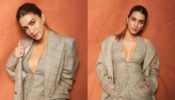 Kriti Sanon Looks Classy In Plaided Pantsuit, Giving Hottest Poses