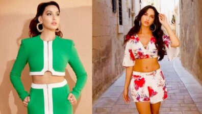 Kuku Kusu Dancer Nora Fatehi’s Statuesque Style In Different Hue Co-ord Sets