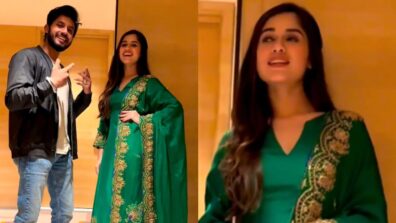 Kulche Chole promotions: Jannat Zubair stuns in deep green golden embellished salwar suit