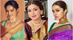 Madhuri Dixit, Shraddha Kapoor, And Sonali Bendre Embracing The Ethnicity In Beautiful Paithani Sarees; Take Note To Style The Drape