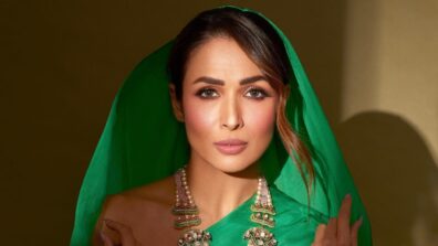 Malaika Arora Nails The Green One-Shoulder Outfit With Heavy Jewelry