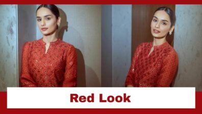 Manushi Chillar Is All Red In this Ethnic Look; Check Pics