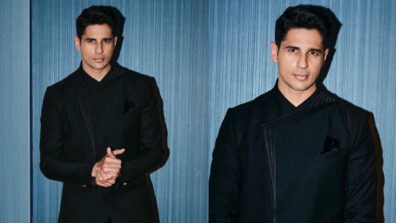 Men In Black: Sidharth Malhotra Slays The Black Sherwani Giving Classy Looks