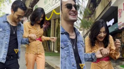 “Meri Chappal Tut Gayi” Kanika Mann Giggles While Walking On The Street With Umar Riaz