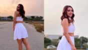 Mimi Chakraborty Looks Divine And Alluring In White Crop Top And Mini Skirt