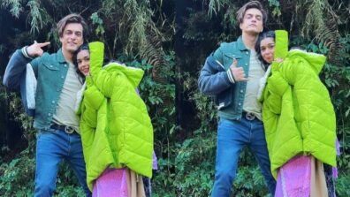 Mohsin Khan is freezing together with Eisha Singh during specials shoot, see cosy moment