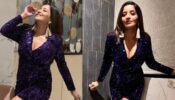 Monalisa Looks Uber Hot In Purple Sequin Mini Dress