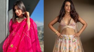 Mouni Roy In Hot Pink Or Surbhi Jyoti In Pastel Pink: Whose Ethnic Lehenga Is Your Pick For The Bridesmaid Look?