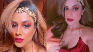 Nainaa Pech Ladayen: Nia Sharma exudes glam in red satin bikini and glittery skirt, watch