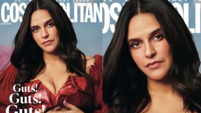 Neha Dhupia graces cover of prestigious magazine in red deep neck outfit, fans shower love