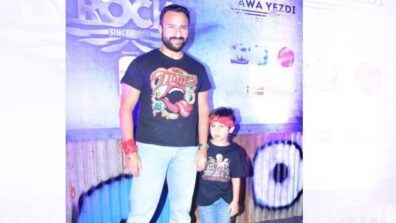 Netizens troll Taimur Ali Khan for his behaviour at rock show in Mumbai accompanied by father Saif Ali Khan, say ‘Bachpan me he vodka lene lag gaya ye’