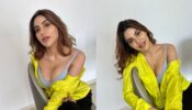 Nikki Tamboli is beauty from heaven in this saucy camisole and neon yellow shirt