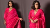 Nushrratt Bharuccha Looks Ethereal In A Pink Saree With Heavy Jewelry