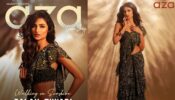 Palak Tiwari Slays The Aza Fashions Designed Green Floral Print Ruffle Saree 