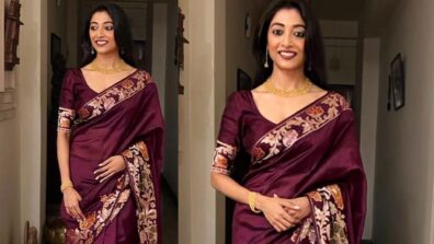 Paoli Dam Looks Ethereal In Maroon Saree With Floral Print Border