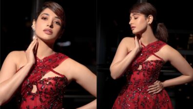 Princess Diaries: Tamannaah Bhatia is a sight to behold in red peacock gown outfit, see sensuous snap