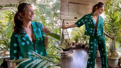 Rakul Preet Singh Feels Green Around In Green Polka Dot Co-ord Set