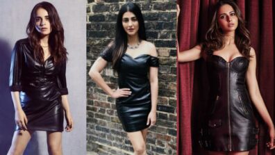 Rakul Preet Singh, Radhika Madan, Shruti Haasan south actress who pulled out a hot babe look in a black leather mini dress