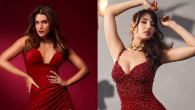 Red Chilli Tadka Of Bollywood In Bold Red Body-Hugging Gown From Kriti Sanon To Nora Fatehi