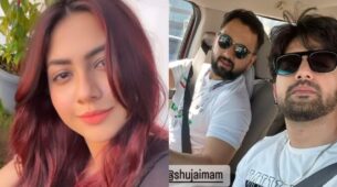 Reem Sameer Shaikh is in mood to chill and have fun in sensuous red lipstick shade, Zain Imam watches