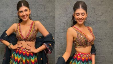 Sanjana Sanghi Sizzles The Multicoloured Lehenga For A Party Wear