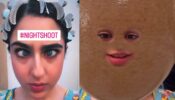 Sara Ali Khan Makes Cute Faces Using Filter At Her Night Shoot