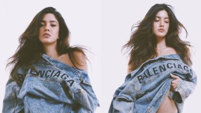 Shanaya Kapoor goes topless and bold like never before, covers herself with only denim jacket