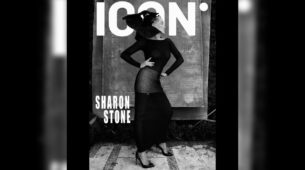 Sharon Stone slips into her ‘black swan’ armour for Icon Magazine, see pics