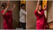 Shriya Saran Dances Her Heart Out In Red Saree After The Screening Of Film Drishyam 2