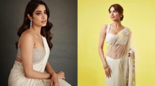 Sibling Goals: Janhvi and Khushi Kapoor are slaying white transparent sarees designed by Manish Malhotra, take a look