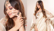 Sonakshi Sinha Sizzles The Anamika Khanna Designed White Kaftan Kurta With Printed Skirt