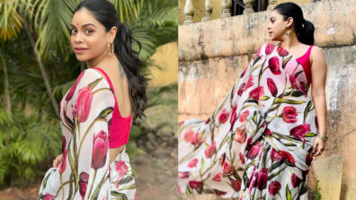 Sumona Chakravarti Dons The Phoolmati Designed Chiffon Floral Sarees