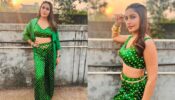 Surbhi Chandna is a dazzler in green Bandhani printed deep-neck outfit, we are crushing